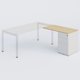 K3- Retour direct 120x60 sur caisson métal HB 3 tiroirs
