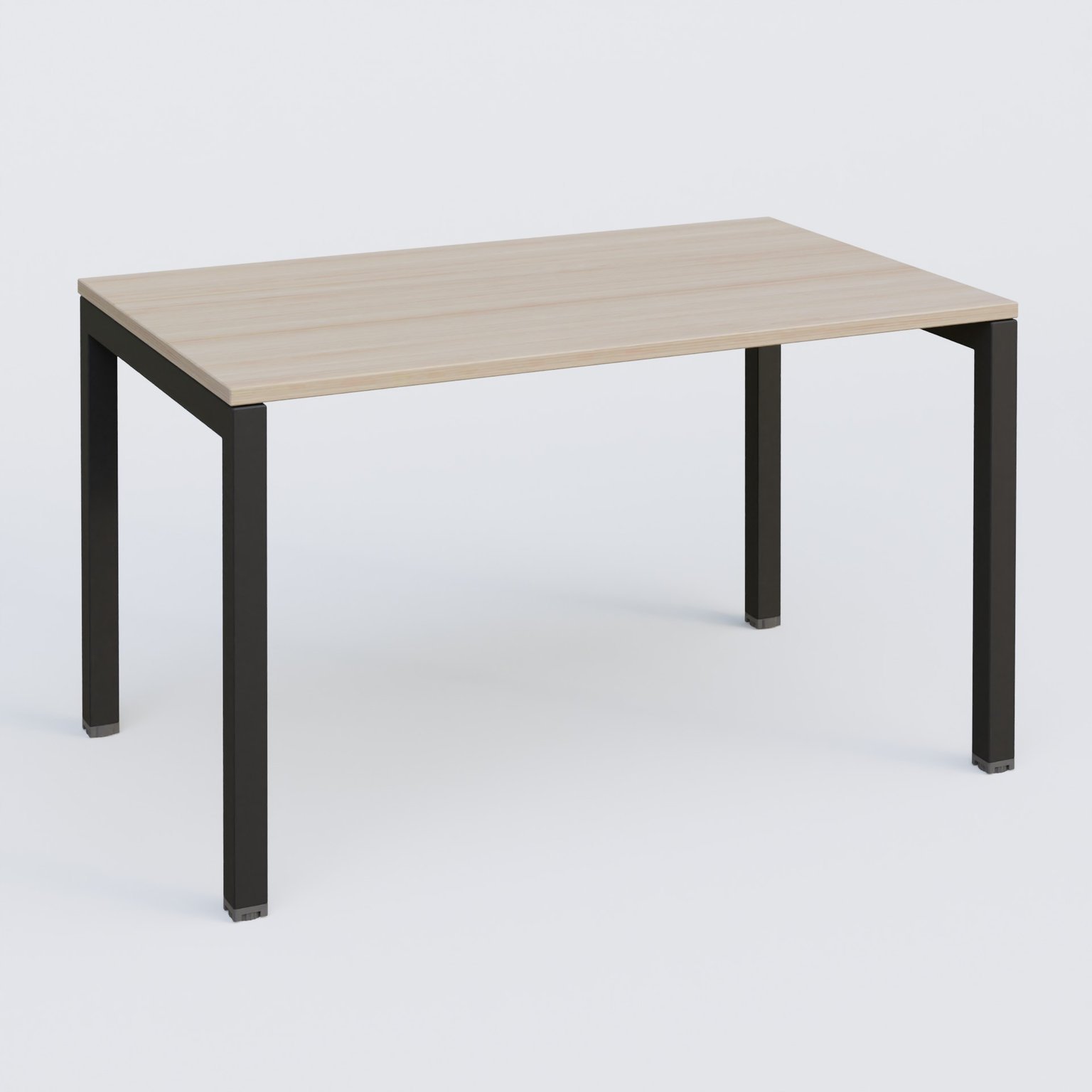 K3 plan droit 120x80cm, plateau acacia, structure noire