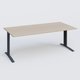 K1 Plateau droit 200x100 pieds fixe. Plateau Acacia et pietement Anthracite