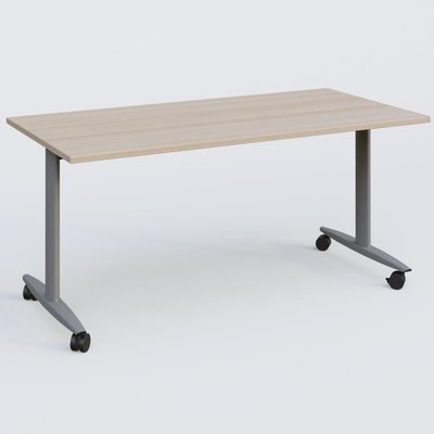 TABLES ABATTANTES - L.160xP.80cm  - Table abattante gamme Design 160*80 cm. Plateau Acacia et pietement Aluminium.