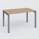 K3 Plateau droit 140x80 . Plateau Noyer et pietement Aluminium