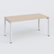 K3 Plateau droit 160x80 . Plateau Hêtre et pietement Blanc