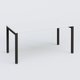 K3 Plateau droit 180x80 . Plateau Blanc et pietement Noir Mat