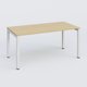 K3- Plan droit 180x80 cm - Finitions = Plateau : Chêne (CE) /Piétements : Blanc (BL)