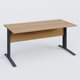 K1 Plateau droit 160x80 avec voile de fond bois. Plateau Noyer et pietement Anthracite