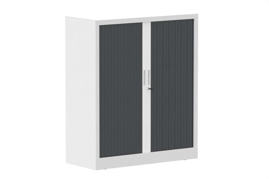Armoire à rideaux H118xL120cm 2 tablettes