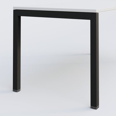 [Pas de famille] - [Pas de sous famille] - K3 Plateau droit 100x60 pieds fixe. Plateau Blanc et pietement Noir Grainé.