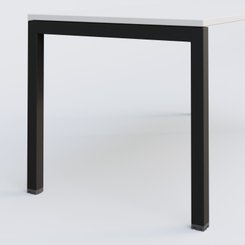 [Pas de famille] - [Pas de sous famille] - K3 Plateau droit 100x60 pieds fixe. Plateau Blanc et pietement Noir Grainé.