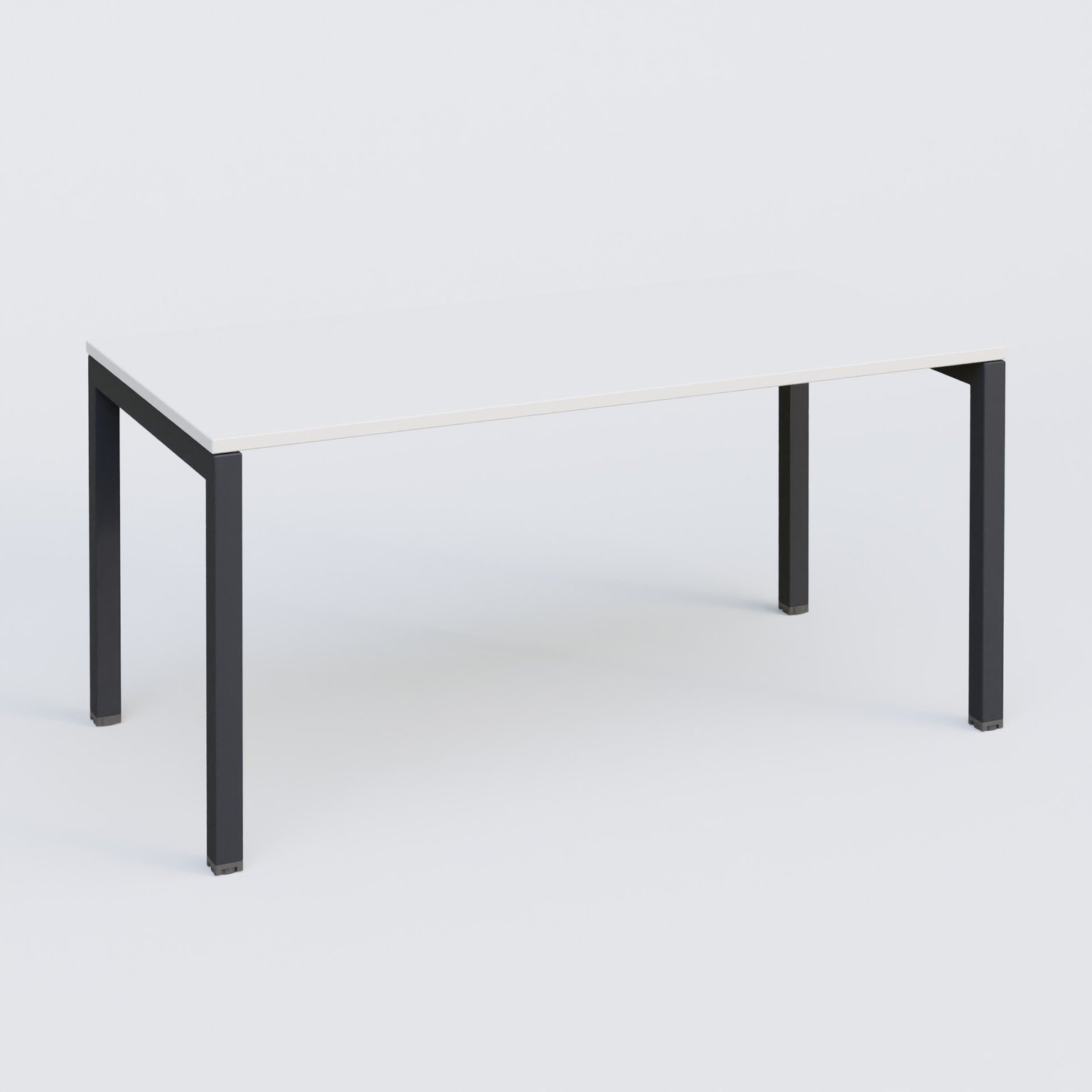 Plan droit 180x80cm blanc/anthracite - sur délai