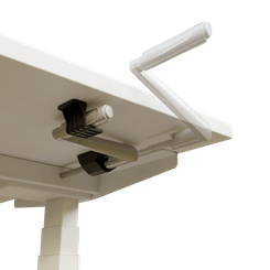 [Pas de famille] - [Pas de sous famille] - Poste solo 120*80 réglable en hauteur manuel 70-116 cm gamme KPro1. Plateau Chêne clair et pietement Blanc.