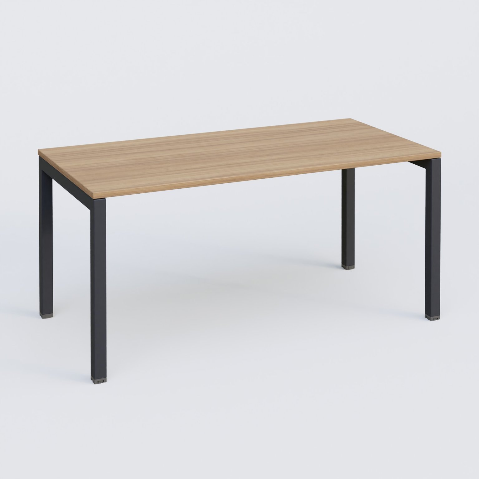 K3 Plateau droit 180x80 . Plateau Noyer et pietement Anthracite