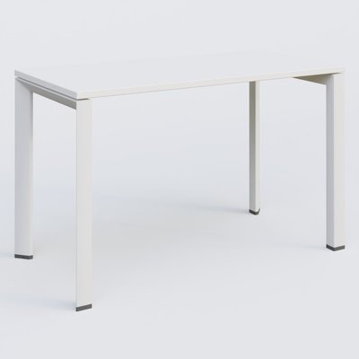 Gamme K7 - Plans droits - K7 plan droit 120*60 sur pieds fixe. Plateau Blanc et pietement Blanc