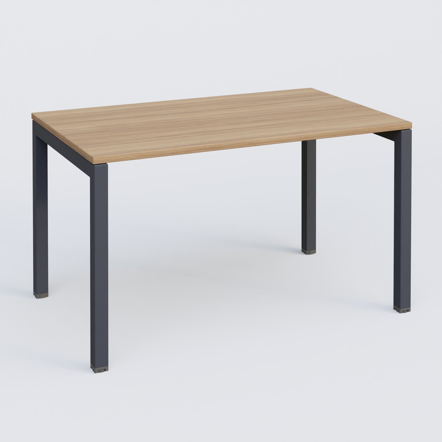 K3 Plateau droit 140x80 . Plateau Noyer et pietement Anthracite