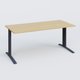 K1 Plateau droit 160x80 pieds fixe. Plateau Chêne clair et pietement Anthracite