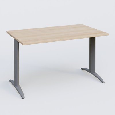 Gamme K2 - Plans droits - Plan droit, pieds fixes, 140x70cm, plateau hêtre, structure aluminium