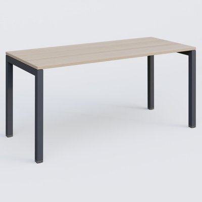 [Pas de famille] - [Pas de sous famille] - K3 Plateau droit 160x70 pieds fixe. Plateau Acacia et pietement Anthracite.