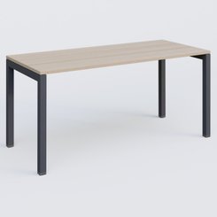 [Pas de famille] - [Pas de sous famille] - K3 Plateau droit 160x70 pieds fixe. Plateau Acacia et pietement Anthracite.