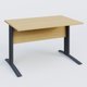 K1 Plateau droit 120x80 avec voile de fond bois. Plateau Chêne clair et pietement Anthracite