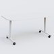Module d'extrémité pour table abattante gamme Design 165*80 cm. Plateau Blanc et pietement Blanc.
