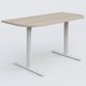 Module d'extrémité gamme Pure 145-70 cm. Plateau Acacia et pietement Blanc.