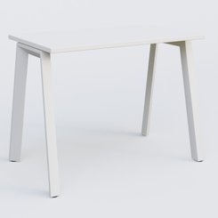 Gamme K8 - Plans droits - K8 plan droit 100*60 sur pieds fixe. Plateau Blanc et pietement Blanc