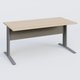 K1 Plateau droit 160x80 avec voile de fond métal. Plateau Hêtre et pietement Aluminium