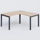 Bureau compact L 160/160 P 80/80 gamme K3. Plateau Hêtre et pietement Anthracite.