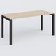 K3 Plateau droit 160x70 pieds fixe. Plateau Hêtre et pietement Noir Grainé.