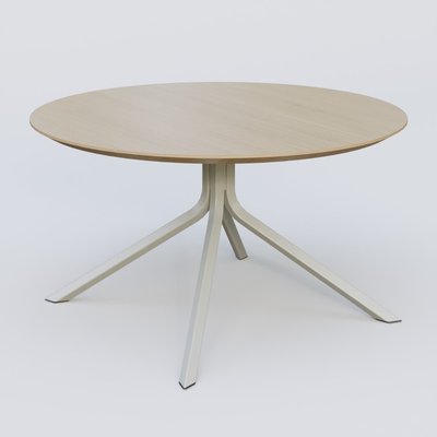[Pas de famille] - [Pas de sous famille] - Table Basse Fashion Styl piètement 4 pieds en métal et plateau bois. Plateau Chêne et pietement Gris (RAL 7038).