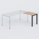 K3 retour direct 80x60cm sur pieds P.60cm. Plateau Chêne naturel et pietement Anthracite
