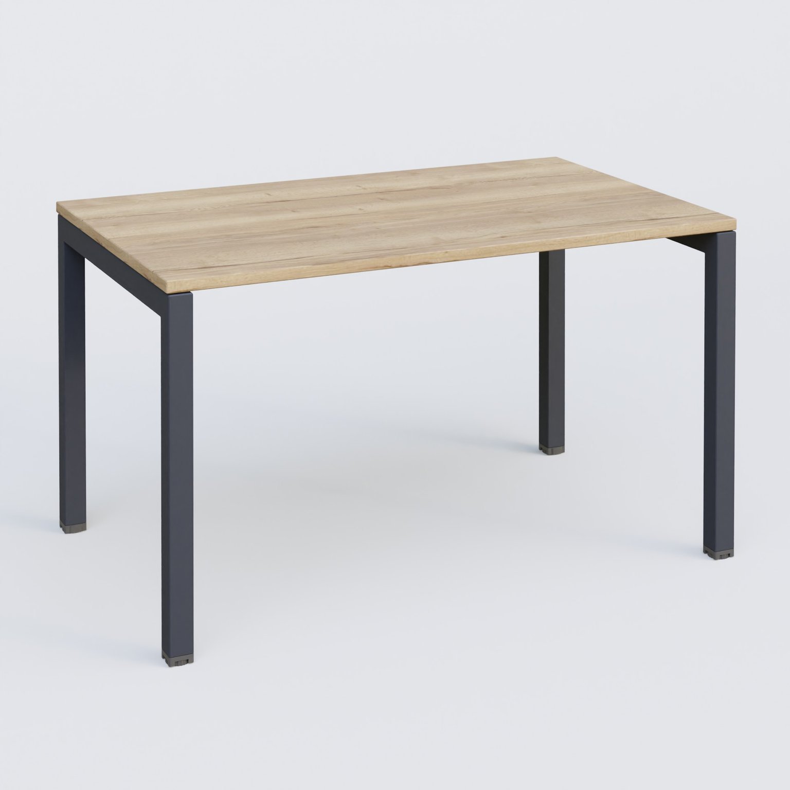K3 Plateau droit 140x80 . Plateau Chêne naturel et pietement Anthracite