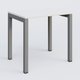 K3 Plateau droit 80x60 pieds fixe. Plateau Blanc et pietement Aluminium.