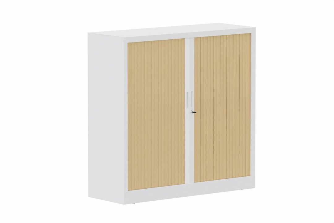 Armoire à rideaux H118xL120cm 2 tablettes
