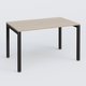 K3 Plateau droit 140x80 . Plateau Acacia et pietement Noir Mat