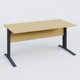 K1 Plateau droit 160x80 avec voile de fond bois. Plateau Chêne clair et pietement Anthracite