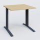K1 Plateau droit 80x80 pieds fixe. Plateau Chêne clair et pietement Anthracite
