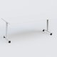 Table abattante gamme Design 200*100 cm. Plateau Blanc et pietement Blanc.
