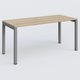 K3 Plateau droit 160x70 pieds fixe. Plateau Chêne naturel et pietement Aluminium.