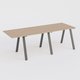 Table Keops Métal 340x120 cm de profondeur et hauteur 109 cm . Plateau épaisseur 25mm.