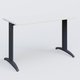 K2 Plateau droit 120x60 pieds fixe. Plateau Blanc et pietement Anthracite.