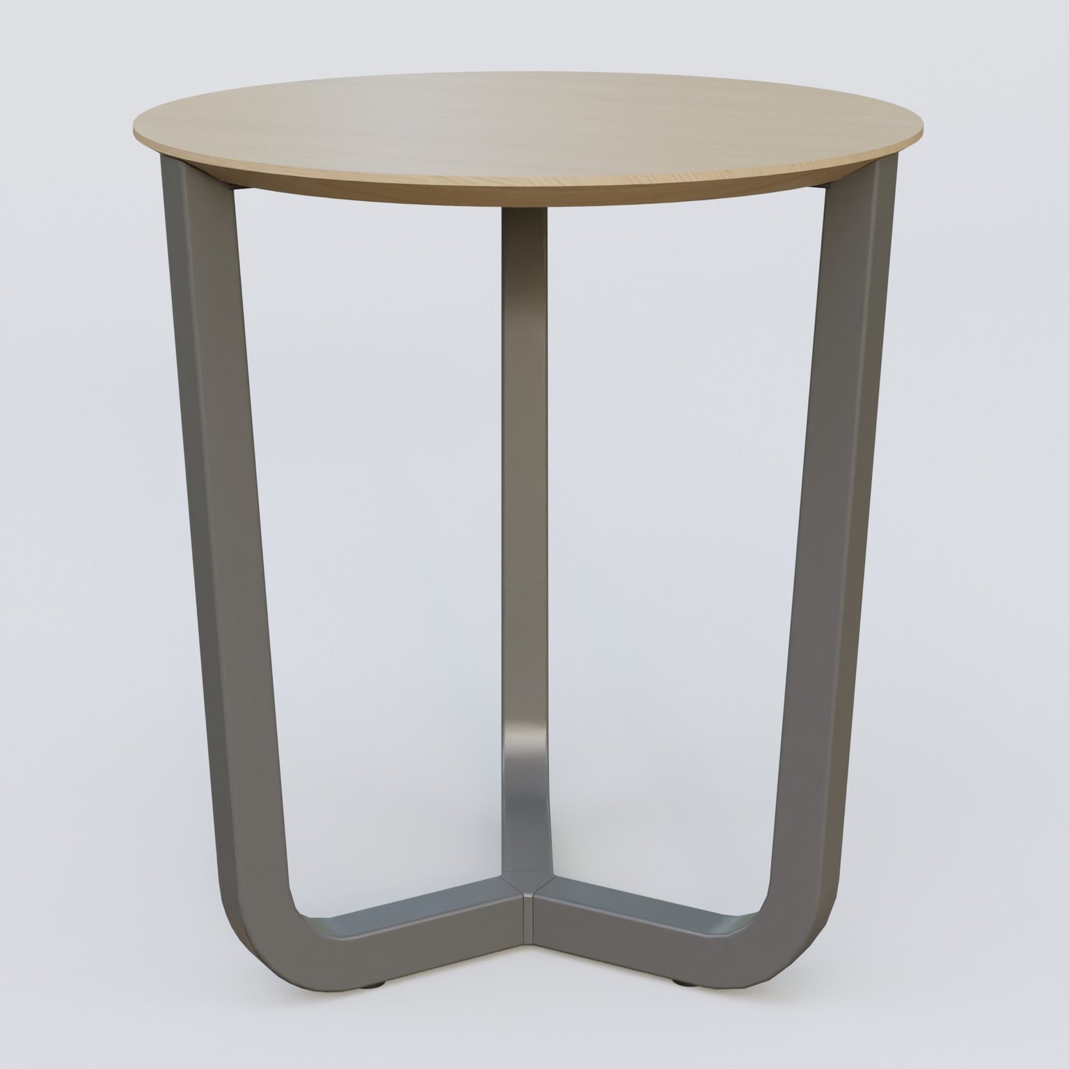 Table Basse Fashion Styl piètement tryptique en métal et plateau bois. Plateau Chêne et pietement Carbon Grey.