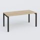 K3 Plateau droit 180x80 . Plateau Chêne naturel et pietement Noir Mat