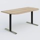 Module d'extrémité gamme Pure 165-80 cm. Plateau Chêne naturel et pietement Noir/Chrome.