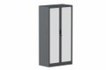 Armoire à rideaux H160xL080cm 3 tablettes