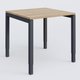 Bureau droit gamme K3 80-80 cm hauteur réglable. Plateau Chêne naturel et pietement Anthracite.