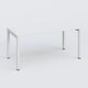 K3 Plateau droit 160x80 . Plateau Blanc et pietement Blanc
