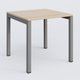 K3 Plateau droit 80x80 pieds fixe. Plateau Hêtre et pietement Aluminium.