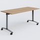 Table abattante gamme Arca 160-70 cm. Plateau Noyer et pietement Aluminium.