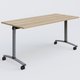 Table abattante gamme Arca 160-70 cm. Plateau Chêne naturel et pietement Aluminium.