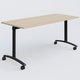 Table abattante gamme Arca 160-70 cm. Plateau Hêtre et pietement Noir.